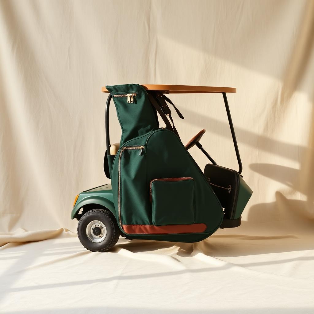 Leather Trim Cart Bag